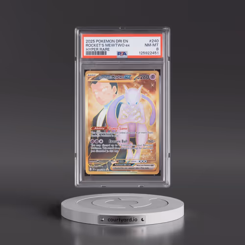 2025 Pokémon Dri EN-Destined Rivals #240 Team Rocket's Mewtwo EX - Holo Hyper Rare (PSA 8 NM-MT)