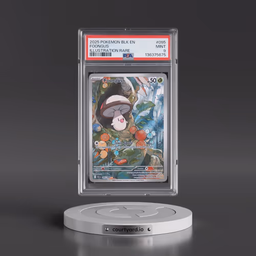 2025 Pokémon Blk EN-Black Bolt #095 Foongus - Illustration Rare (PSA 9 MINT)