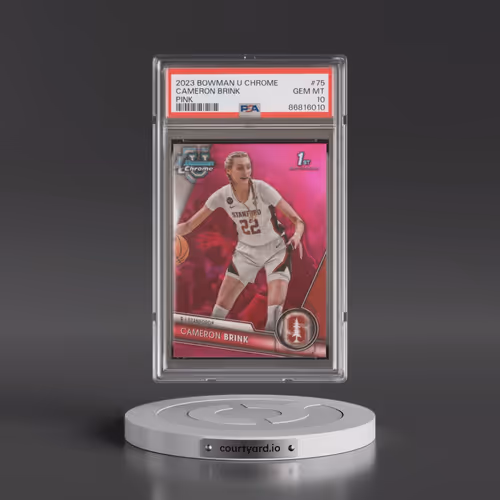 2023 Bowman University Chrome #75 Cameron Brink - Pink Refractor (PSA 10 GEM MINT)