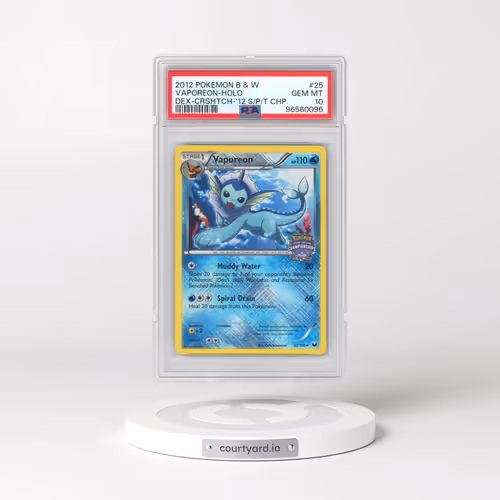 2012 Pokémon Black & White Dark Explorers #25 Vaporeon - Holo Crosshatch-2012 State/Province/Territo