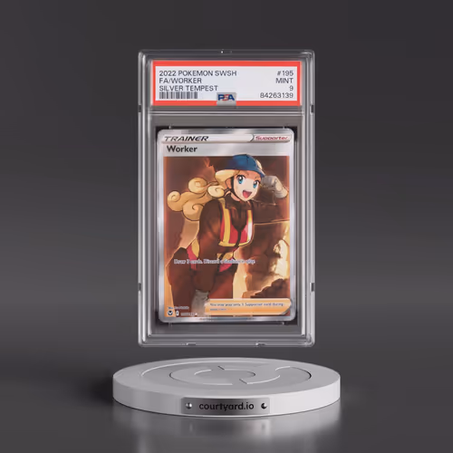 2022 Pokémon Sword & Shield Silver Tempest #195 Worker - Full Art (PSA 9 MINT)