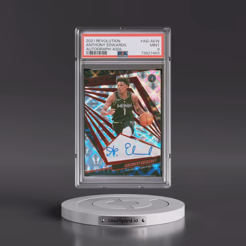 2021 Panini Revolution Autographs #AG-AEW Anthony Edwards - Asia (PSA 9 MINT)