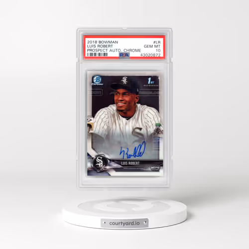 2018 Bowman Prospect Autographs Chrome #LR Luis Robert (PSA 10 GEM MINT)