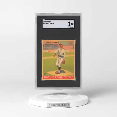 1933 Goudey #45 Larry Benton (SGC 1 PR)