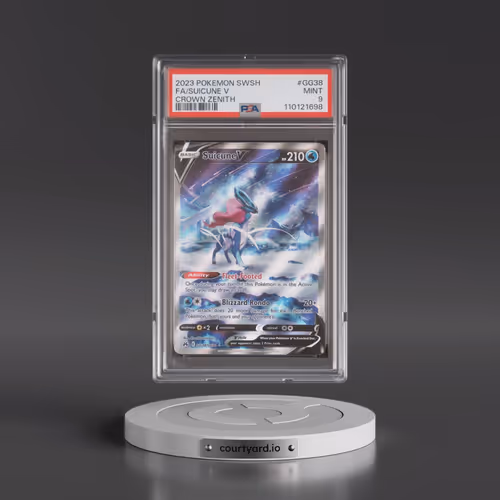 2023 Pokémon Sword and Shield Crown Zenith #GG38 Suicune V - Holo Full Art (PSA 9 MINT)
