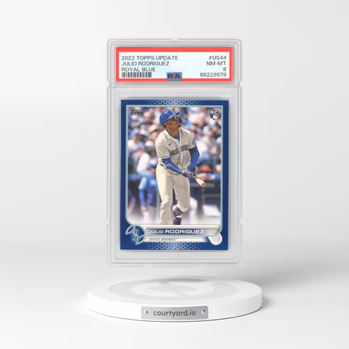 2022 Topps Update #US44 Julio Rodriguez - Royal Blue (PSA 8 NM-MT)