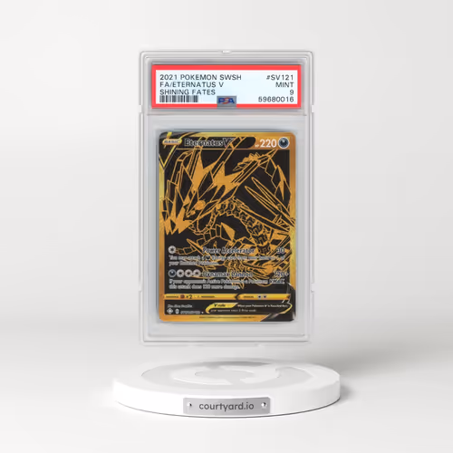 2021 Pokémon Sword & Shield Shining Fates #SV121 Eternatus V - Holo Full Art (PSA 9 MINT)