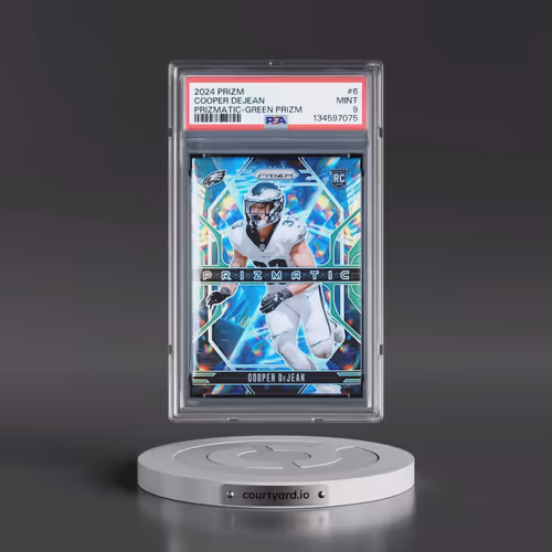 2024 Panini Prizm Prizmatic #6 Cooper Dejean - Green Prizm (PSA 9 MINT)