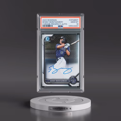 2022 Bowman Chrome Prospect Autographs #CPABMY Benny Montgomery (PSA 10 GEM MINT)