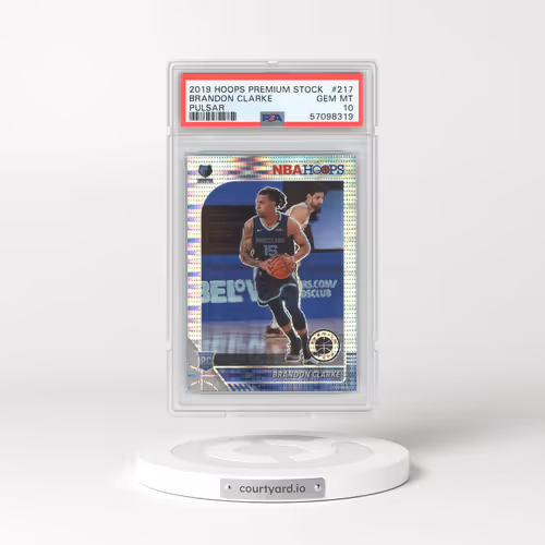 2019 Panini Hoops Premium Stock #217 Brandon Clarke - Pulsar (PSA 10 GEM MINT)