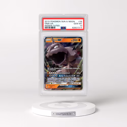 2019 Pokémon Sun & Moon Hidden Fates #36 Onix GX - Holo (PSA 10 GEM MINT)