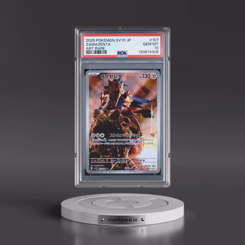 2025 Pokémon SV10-Glory of Team Rocket #107 Zamazenta - Art Rare (PSA 10 GEM MINT)