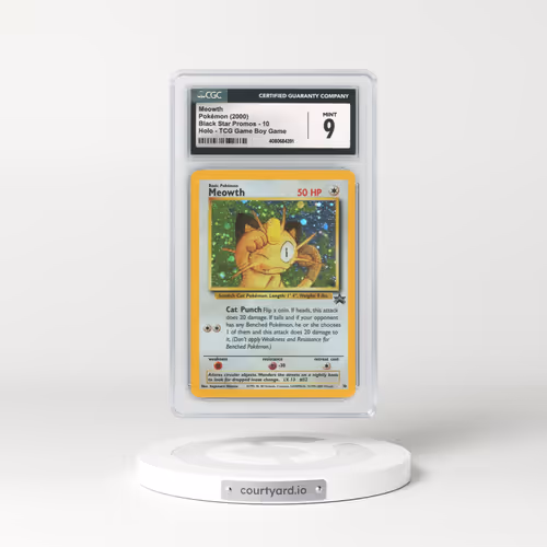 2000 Black Star Promos #10 Meowth TCG Game Boy Game