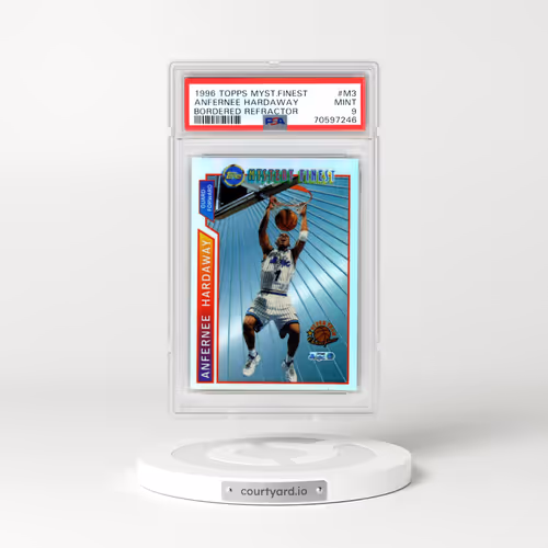 1996 Topps Mystery Finest #M3 Anfernee Hardaway - Bordered Refractor (PSA 9 MINT)