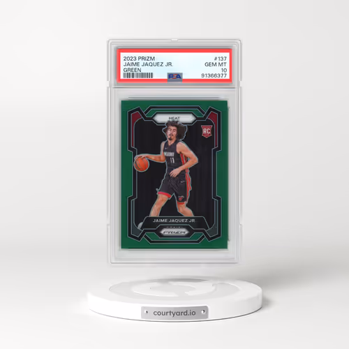2023 Panini Prizm #137 Jaime Jaquez Jr. - Green Prizm (PSA 10 GEM MINT)