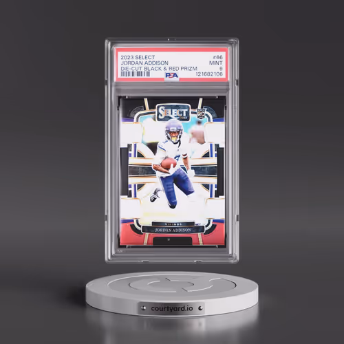 2023 Panini Select #66 Jordan Addison - Die-Cut Black & Red Prizm (PSA 9 MINT)