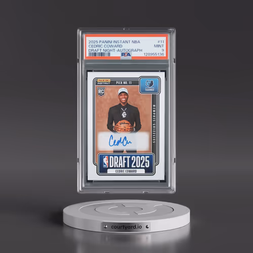 2025 Panini Instant NBA Draft Night #11 Cedric Coward - Autograph (PSA 9 MINT)
