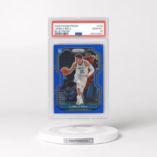 2020 Panini Prizm #278 LaMelo Ball - Blue Prizm (PSA 10 GEM MINT)