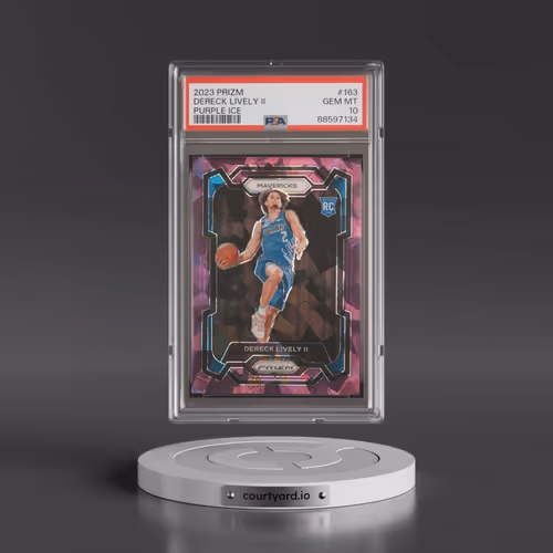 2023 Panini Prizm #163 Dereck Lively II - Purple Ice (PSA 10 GEM MINT)