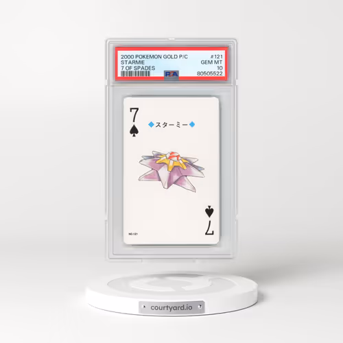 2000 Pokémon Gold Version Playing Cards #121 Starmie - 7 of Spades (PSA 10 GEM MINT)