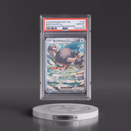 2025 Pokémon Wht EN-White Flare #170 Bouffalant EX - Holo Special Illustration Rare (PSA 10 GEM MINT