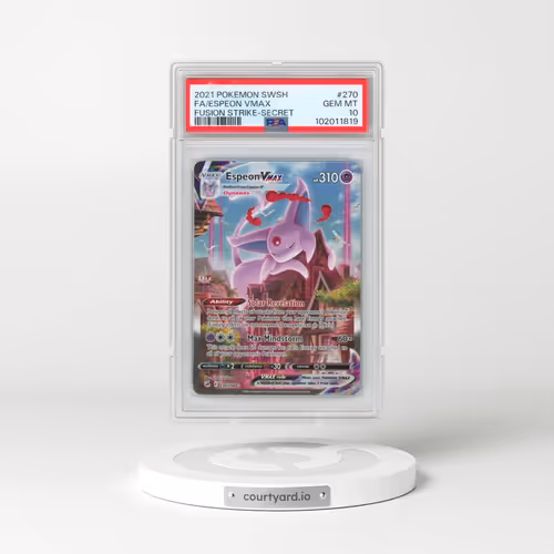 2021 Pokémon Sword & Shield Fusion Strike #270 Espeon Vmax - Full Art Secret (PSA 10 GEM MINT)