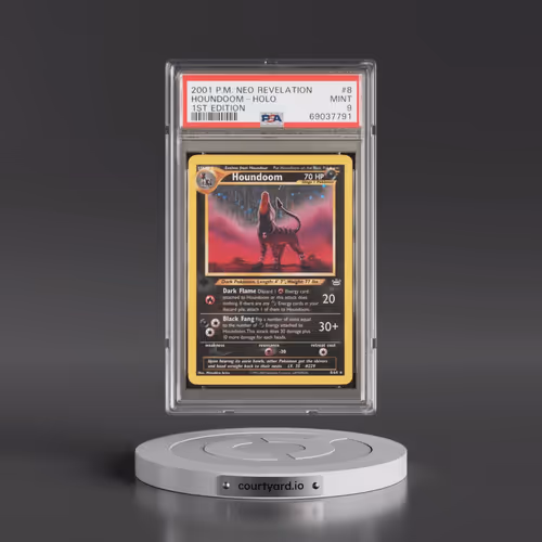 2001 Pokémon Neo Revelation #8 Houndoom - 1st Edition Holo (PSA 9 MINT)