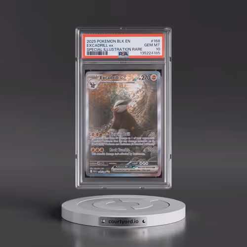 2025 Pokémon Blk EN-Black Bolt #168 Excadrill EX - Holo Special Illustration Rare (PSA 10 GEM MINT)
