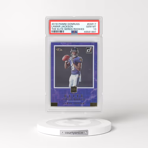 2018 Panini Donruss the Elite Series Rookies #ESR17 Lamar Jackson (PSA 10 GEM MINT)