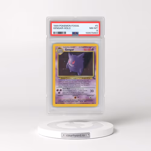 1999 Pokémon Fossil #5 Gengar - Holo (PSA 8 NM-MT)
