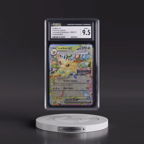 2025 Pokémon Pre EN-Prismatic Evolutions #006 Leafeon EX - Holo Surprise Box Exclusive (CGC 9.5 MINT
