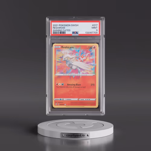 2021 Pokémon Sword & Shield Shining Fates #017 Reshiram (PSA 9 MINT)