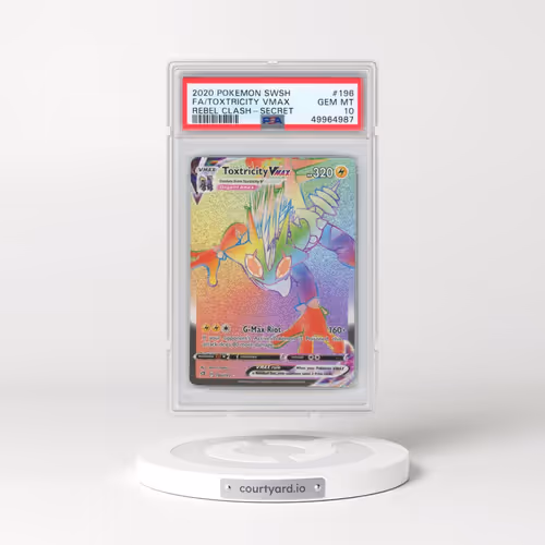 2020 Pokémon Sword & Shield Rebel Clash #196 Toxtricity Vmax - Full Art Secret (PSA 10 GEM MINT)