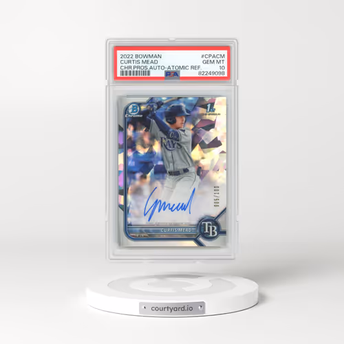 2022 Bowman Chrome Prospect Autographs #CPACM Curtis Mead - Atomic Refractor (PSA 10 GEM MINT)