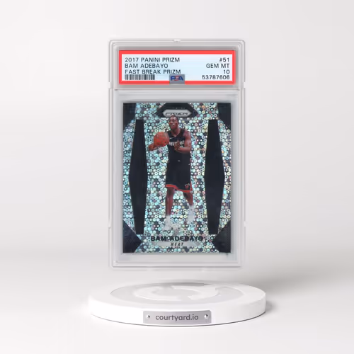 2017 Panini Prizm #51 Bam Adebayo - Fast Break Prizm (PSA 10 GEM MINT)
