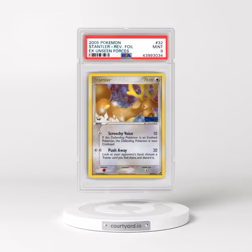 2005 Pokémon EX Unseen Forces #32 Stantler - Reverse Foil (PSA 9 MINT)