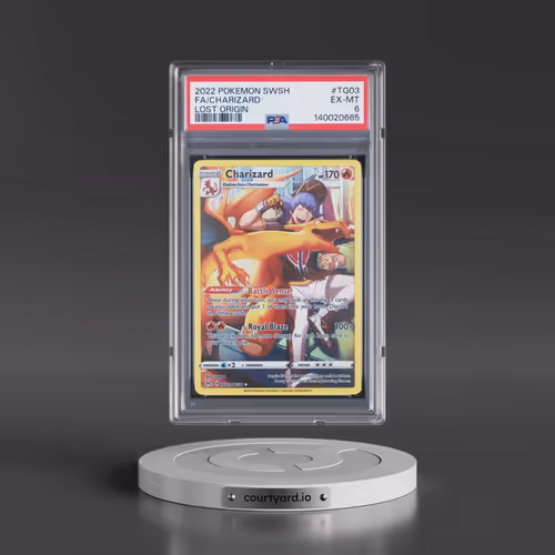 2022 Pokémon Sword & Shield Lost Origin #TG03 Charizard - Full Art (PSA 6 EX-MT)