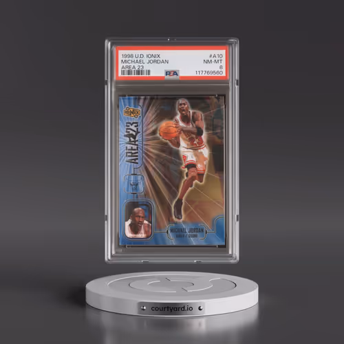 1998 Upper Deck Ionix Area 23 #A10 Michael Jordan (PSA 8 NM-MT)