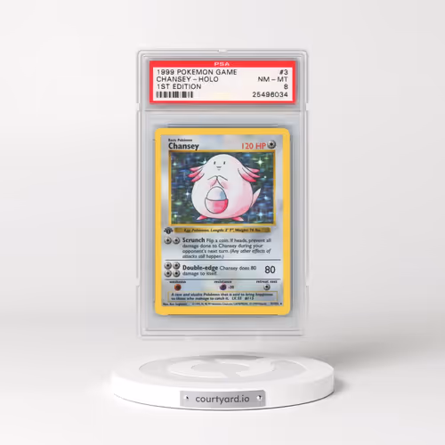 1999 Pokémon Game #3 Chansey - 1st Edition Holo (PSA 8 NM-MT)