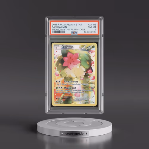 2016 Pokémon XY Black Star Promo #XY115 Shaymin - Full Art Mythical Pokemon Collection (PSA 8 NM-MT)