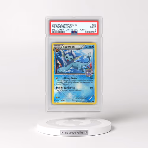 2012 Pokémon Black & White Dark Explorers #25 Vaporeon - Holo Crosshatch-2012 State/Province/Territo