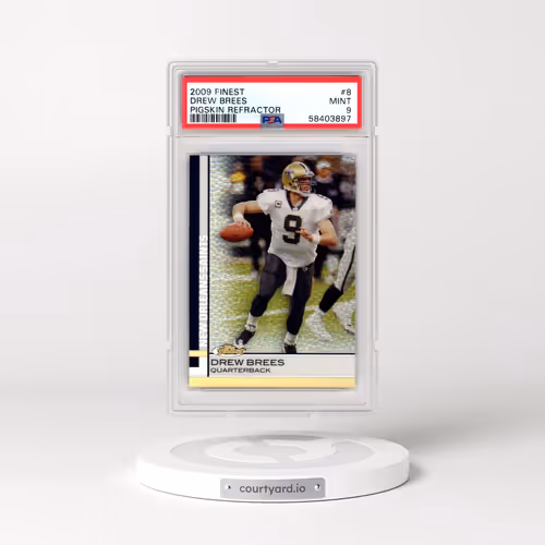 2009 Finest #8 Drew Brees - Pigskin Refractor (PSA 9 MINT)