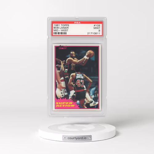 1981 Topps #109 Bob Lanier - Mid-West (PSA 9 MINT)