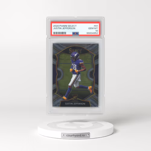 2020 Panini Select #61 Justin Jefferson (PSA 10 GEM MINT)