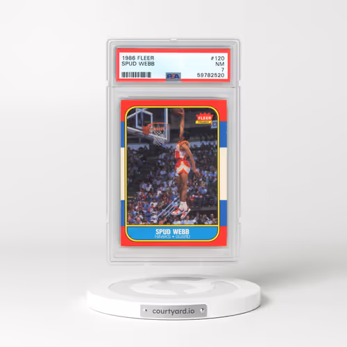1986 Fleer #120 Spud Webb (PSA 7 NM)