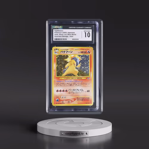 1999 Gold, Silver, to a New World Typhlosion - No + After 60 Damage With Rarity Symbol - Holo (CGC 1