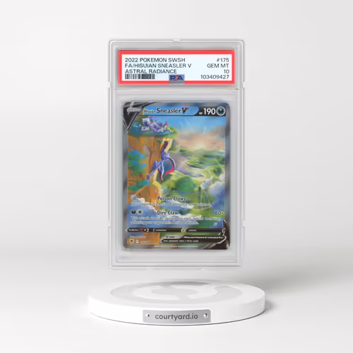 2022 Pokémon Sword & Shield Astral Radiance #175 Hisuian Sneasler V - Holo Full Art (PSA 10 GEM MINT)