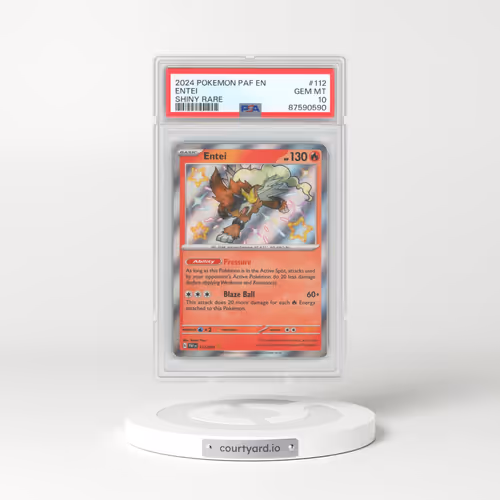 2024 Pokémon Paf EN-Paldean Fates #112 Entei - Shiny Rare (PSA 10 GEM MINT)
