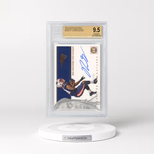 2021 Panini Encased Scripted Signatures #SSRS Rhamondre Stevenson (BGS 9.5 GEM MINT)