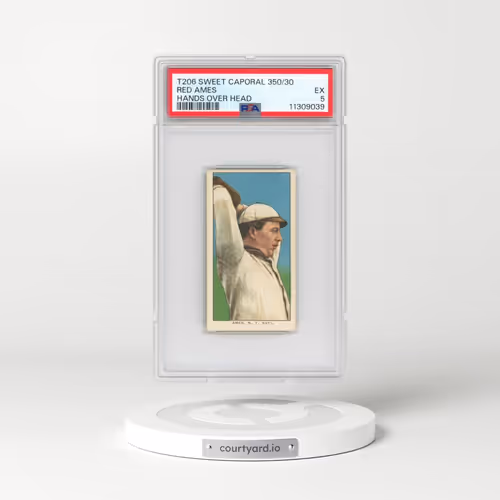 1909 T206 Sweet Caporal 350/30 Red Ames - Hands Over Head (PSA 5 EX)